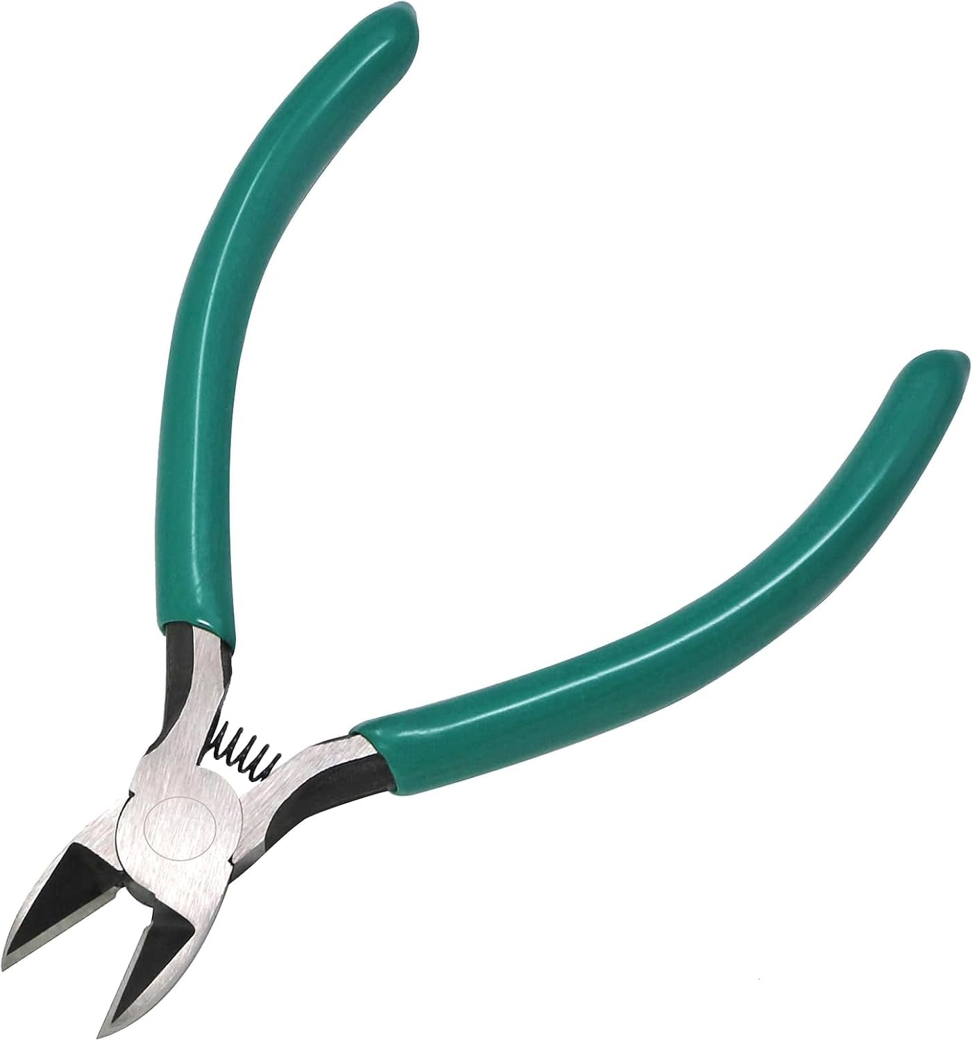 4.5-Inch Side Cutter Diagonal Wire Cutting Pliers, Green Chrome-Vanadium Steel Repair Tool
