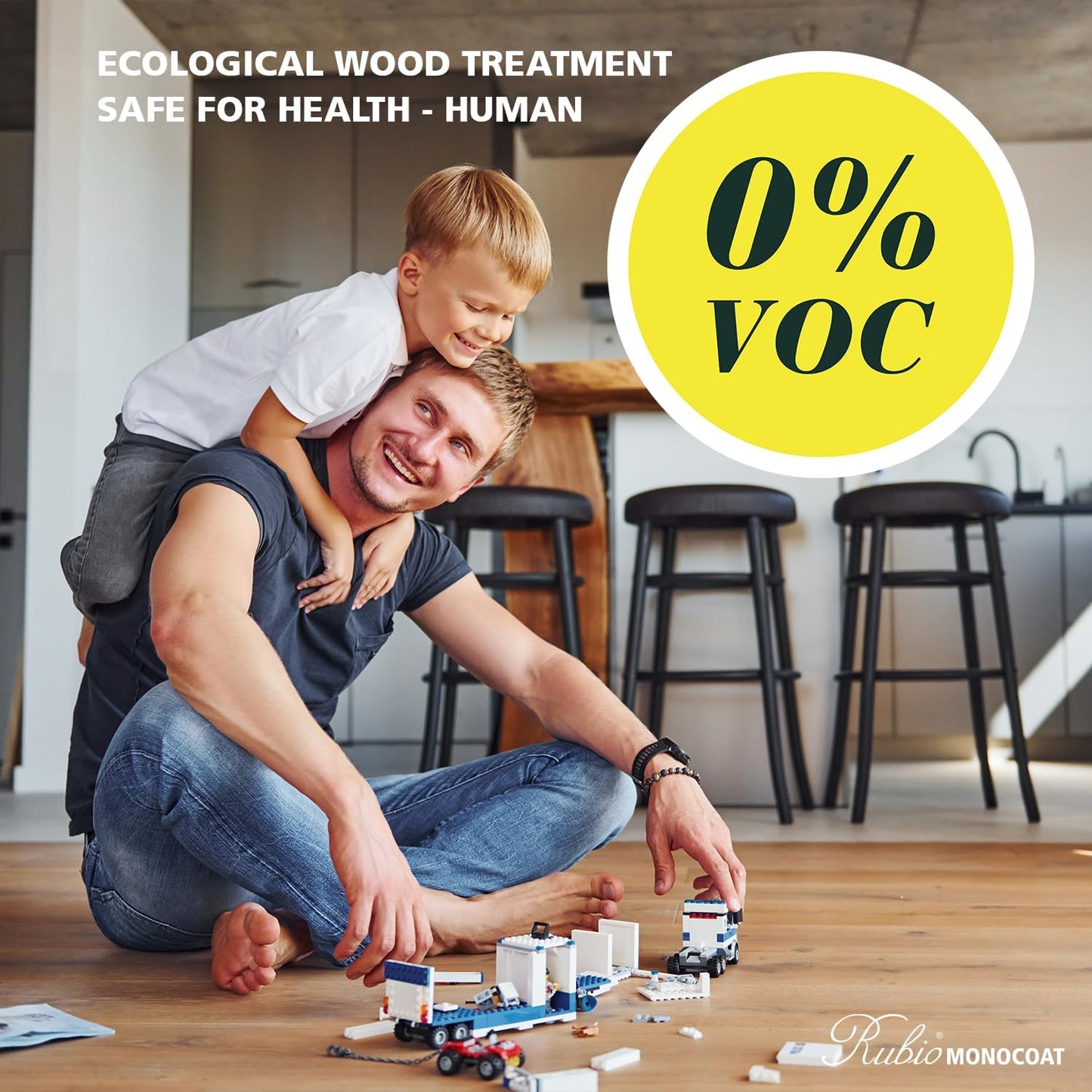 Wood Oil Finish 650 Ft² - Pure | Oil plus 2C | Quick-Dry, Eco-Friendly Linseed Wood Oil for Indoor Use, Includes Accelerator (Part B) | Protector | 1.3 L
