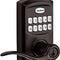 SmartCode 917 Keypad Keyless Entry Electronic Lever Deadbolt with Tustin Door Handle and SmartKey Security in Venetian Bronze