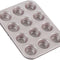 Mini Muffin Pan, 12-Cavity Non-Stick Mini Cupcake Pan Bakeware for Oven Baking (Champagne Gold)