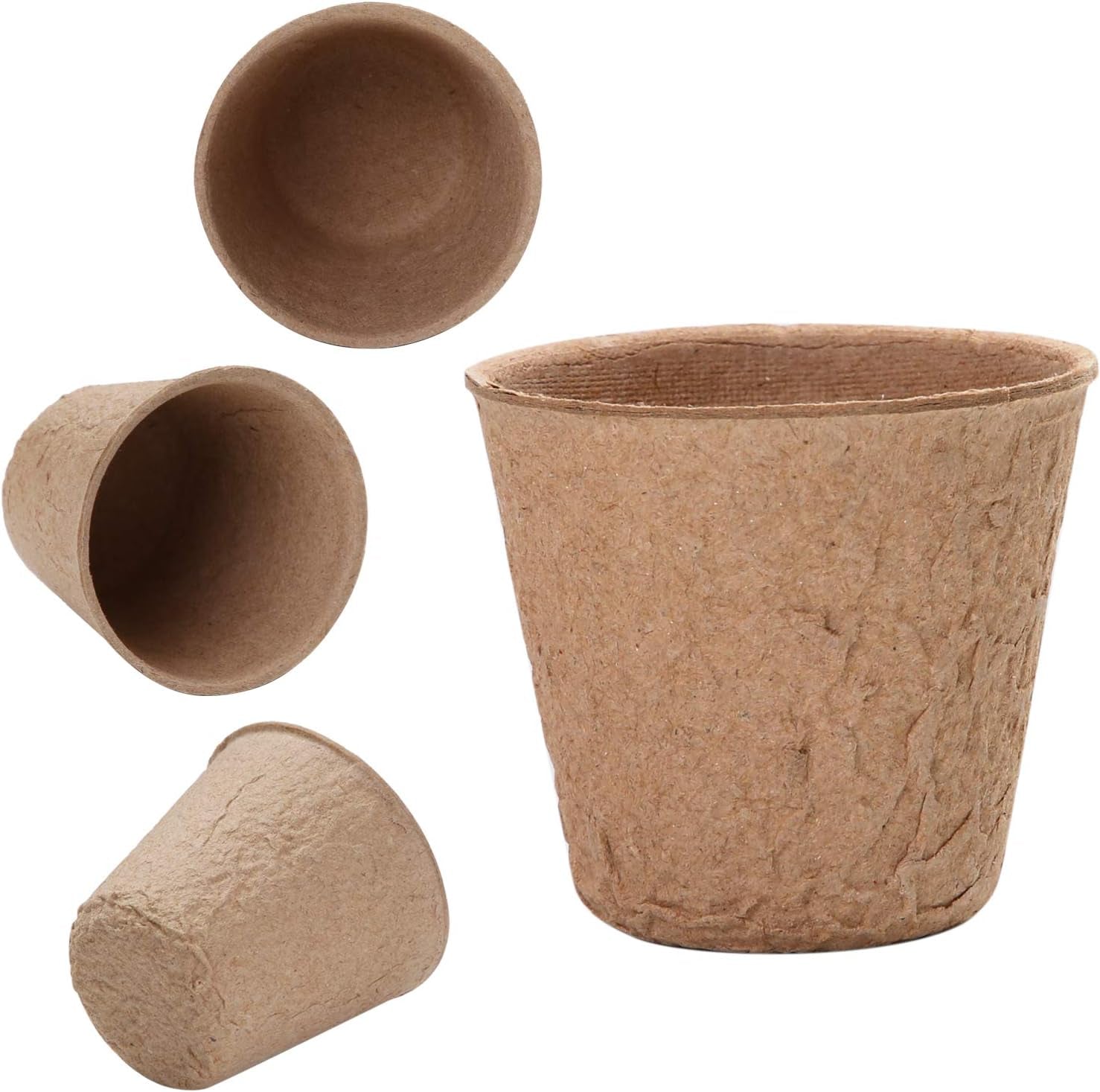120 Pieces Peat Pots Seed Starter Eco-Friendly Enhance Aeration with Plant Tags for Home Plant Starters