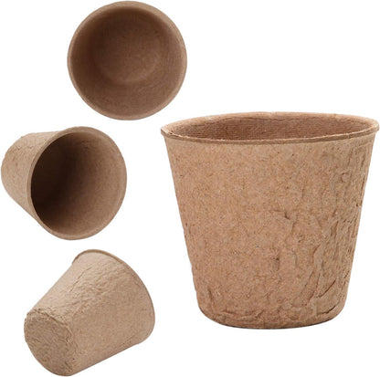 120 Pieces Peat Pots Seed Starter Eco-Friendly Enhance Aeration with Plant Tags for Home Plant Starters